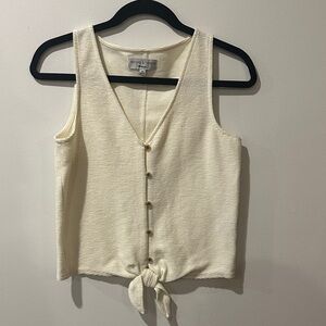 Madewell Cream Button-Front Tank Top